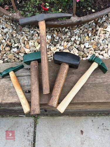 5 SMALL HAMMERS