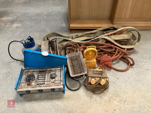 ROPE, STRAPS, COOKER & TOOLBOX ETC (39)
