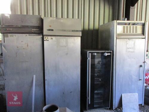 VARIOUS FRIDGES USED AS STORAGE