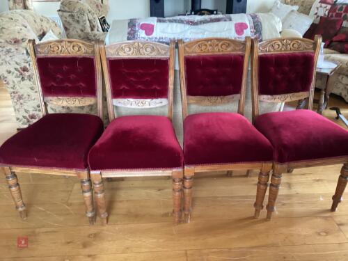 4 UPHOLSTERED DINING CHAIRS