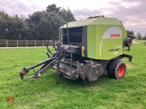 2011 CLAAS ROLLANT 374 ROUND BALER