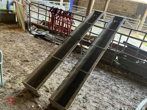 PAIR OF 9' GROUND FEED TROUGHS