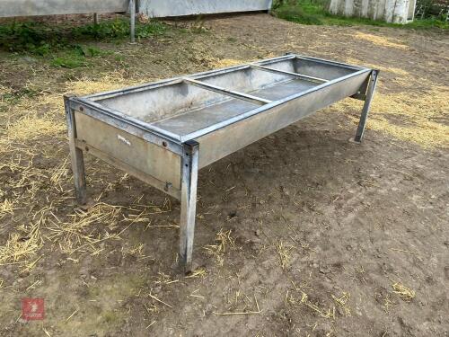 8' GALVANISED FEED TROUGH
