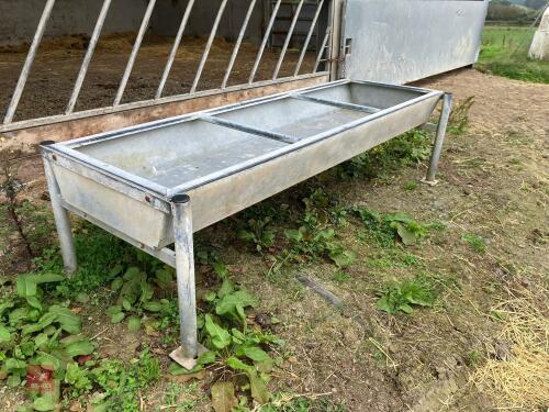 8' GALVANISED FEED TROUGH