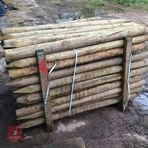 118 X 3-4'' X 1.65M TIMBER POSTS (4)