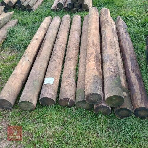 4 X 7-8'' X 2.4M TIMBER POSTS (2)