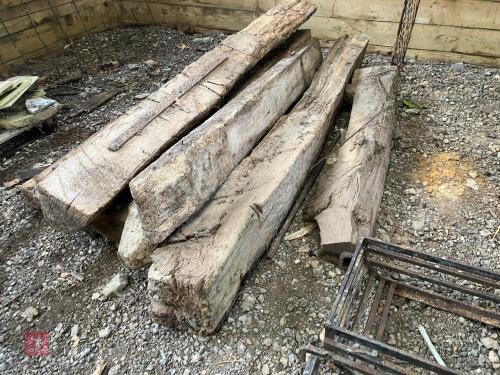 7 MIXED TIMBER POSTS