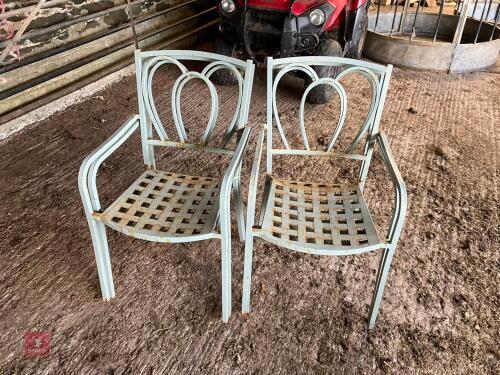 SET OF 4 GARDEN METAL CHAIRS