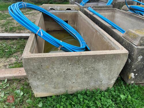 500 GALLON CONCRETE WATER TROUGH (2)