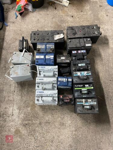 20 BATTERIES OF VARIOUS SIZES