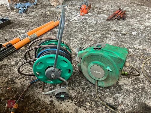 2 HOSE PIPES AND REELS