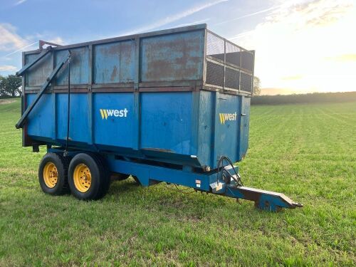 WEST 10 TONNES SILAGE TRAILER