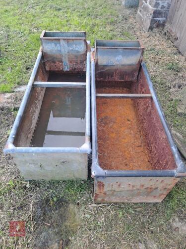 2 GALVANISED WATER TROUGHS