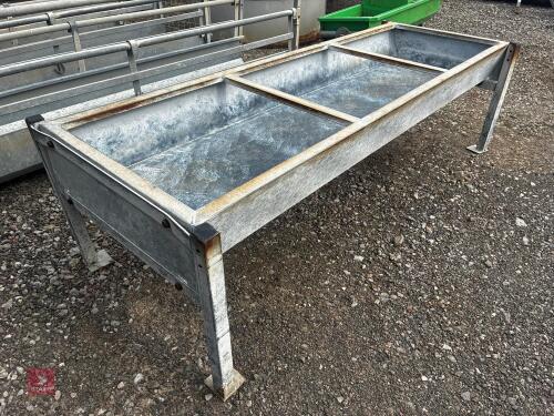 8' GALVANISED CATTLE FEED TROUGH