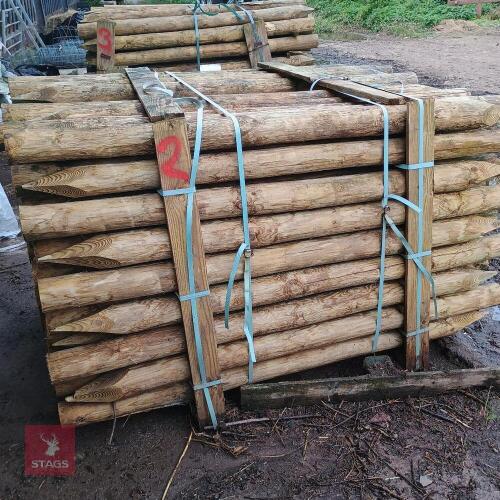 115 X 3-4'' X 1.65M TIMBER POSTS (2)
