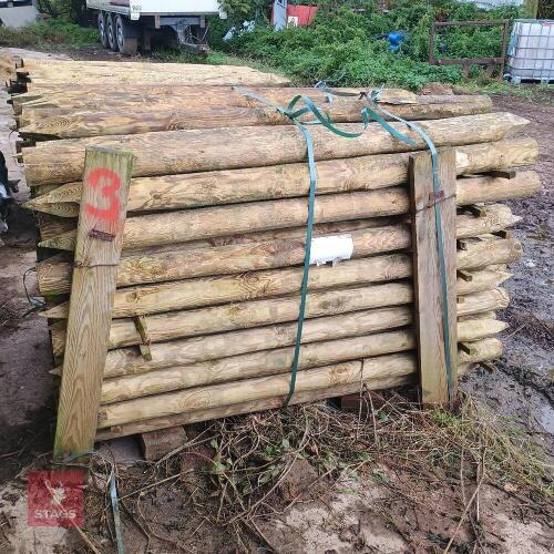 119 X 3-4'' X 1.65M TIMBER POSTS (3)