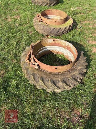PAIR OF 13.6R38 STOCKS DUAL WHEELS