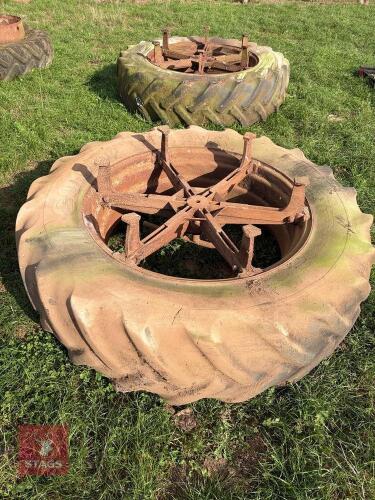 PAIR OF 16.9R38 DUAL WHEELS