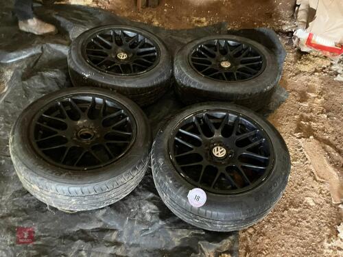 4 VW ALLOY WHEELS AND TYRES (18)