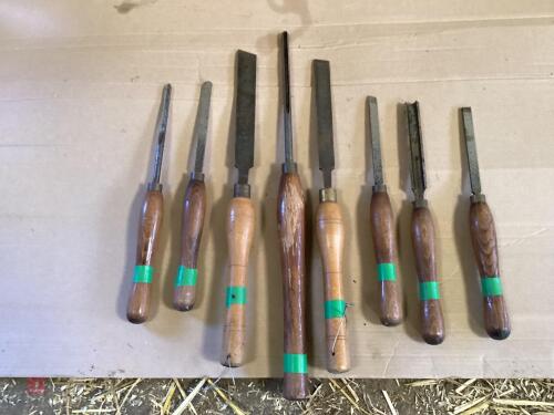 8 PROFESSIONAL WOOD TURNING CHISELS