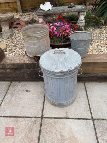 GALVANISED DUSTBIN AND MOP BUCKETS