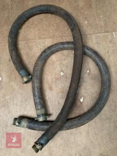 2 VINTAGE FIRE LEATHER HOSES