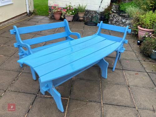 WOODEN GARDEN TABLE & CHAIR SET