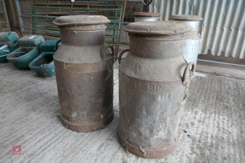 2 X AMBROSIA LTD MILK CHURNS