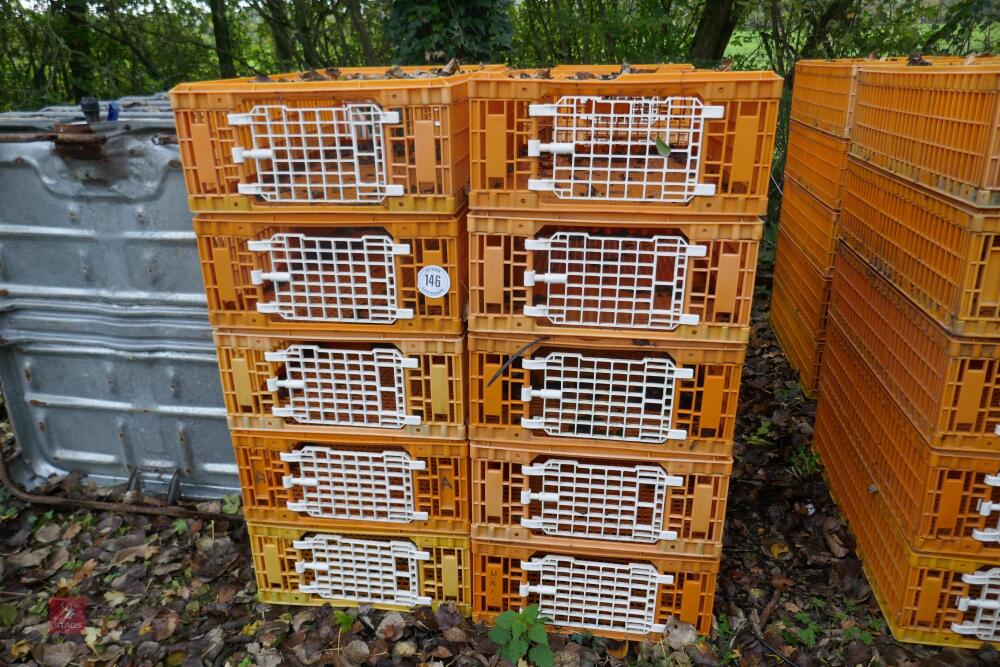 10 PLASTIC POULTRY/GAMEBIRD CRATES