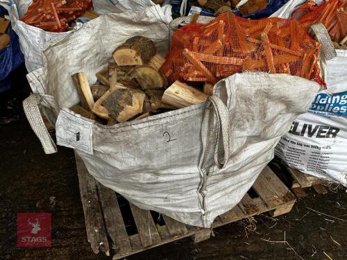 DUMPY BAG OF LOGS C/W KINDLING (2)