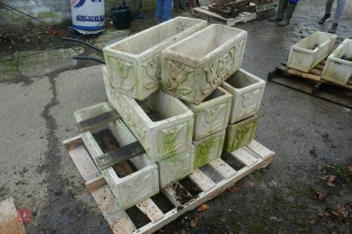 5 TULIP STYLE TROUGH PLANTERS