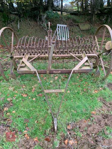 VINTAGE HAY RAKE HORSE DRAWN
