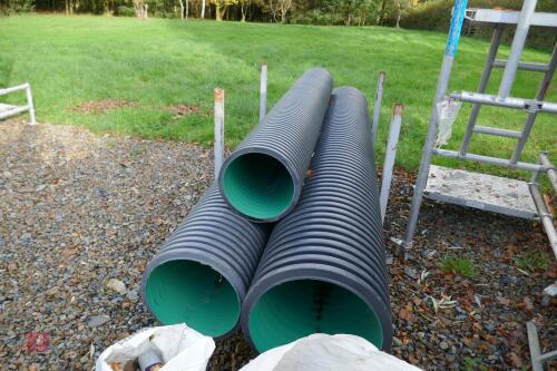 3 PLASTIC DRAINAGE PIPES