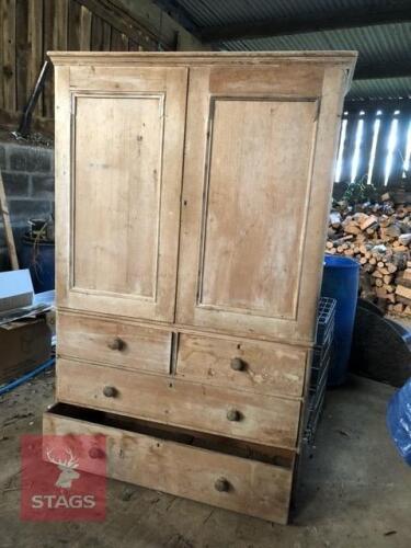 ANTIQUE PINE LINEN CUPBOARD