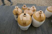 6 STONE CIDER JARS - 4