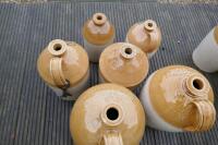 6 STONE CIDER JARS - 6