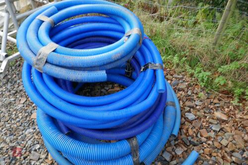 QTY BLUE PLASTIC DRAINAGE PIPE