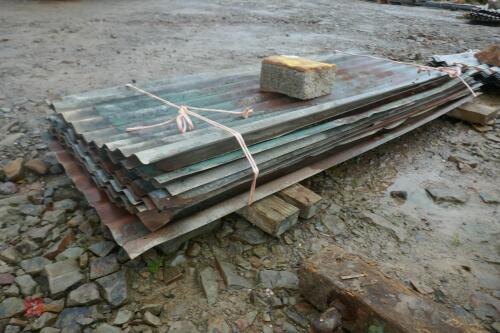 13 X 6FT CORRUGATED TIN SHEETS (6)