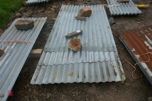 4 X MIXED CORRUGATED TIN SHEETS (12)