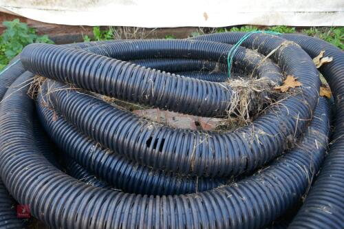PART ROLL OF 4" PERFORATED DRAINAGE PIPE