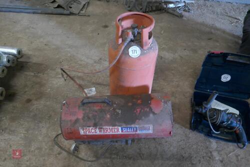 SEALEY SPACE HEATER & GAS BOTTLE