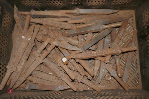 CRATE OF DRAG HARROW TINES