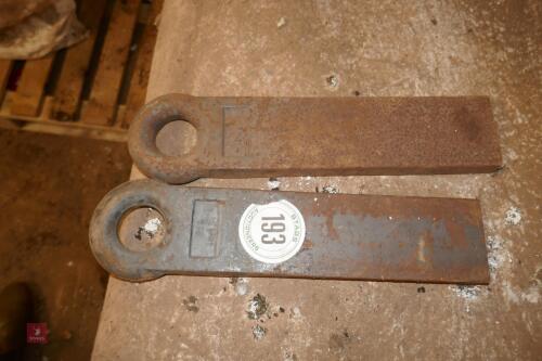 2 X WELD-ON TRAILER TOWING EYES