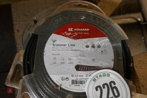 3 X ROLLS OF STRIMMER CORD