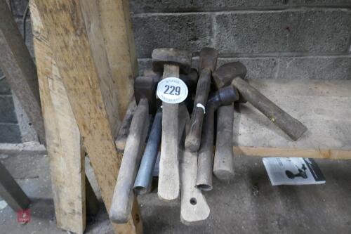 7 X LUMP HAMMERS