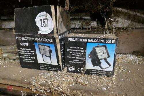 2 X 500 WATT HALOGENE SPOTLIGHTS