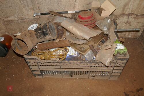 BOX OF NUTS/ BOLTS/ METAL WORK ETC