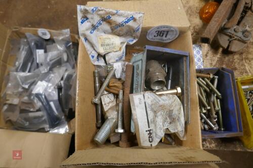 BOXES OF NUTS/BOLTS ETC