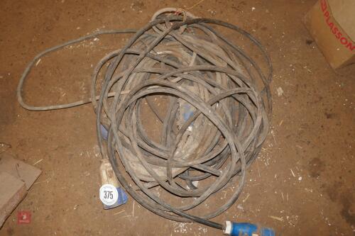 2 HEAVY DUTY 240V, 3 PIN ELECTRIC CABLE