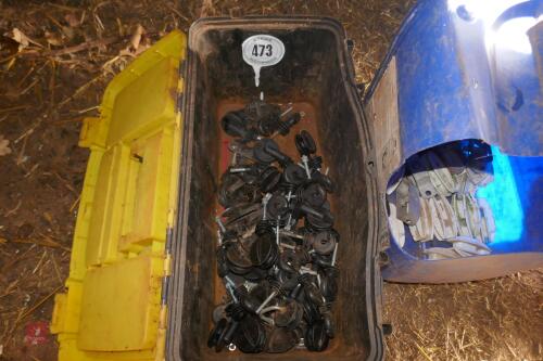 2 BOXES OF ELECTRIC FENCING INSULATORS